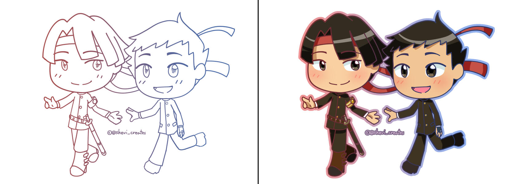 ryunosuke naruhodo & kazuma asogi (the great ace attorney)